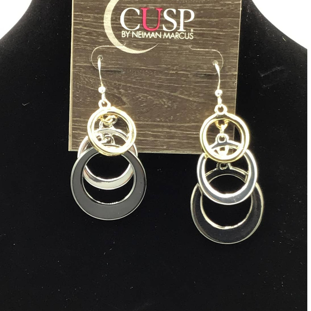 Neiman Marcus Triple Hoop‎ Earrings